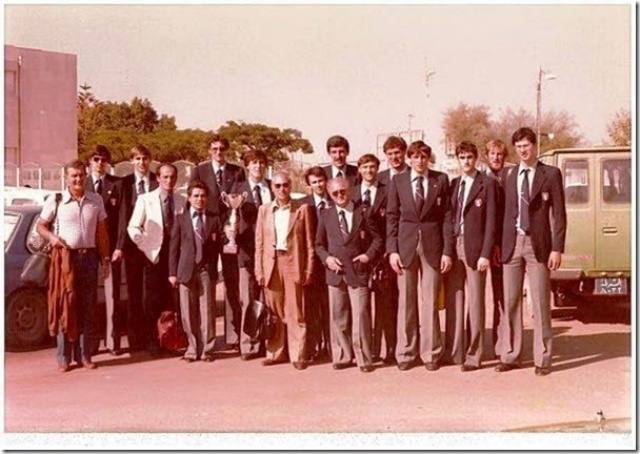 Nazionale italiana militare a Bengasi nel 1979 per i Campionati mondiali